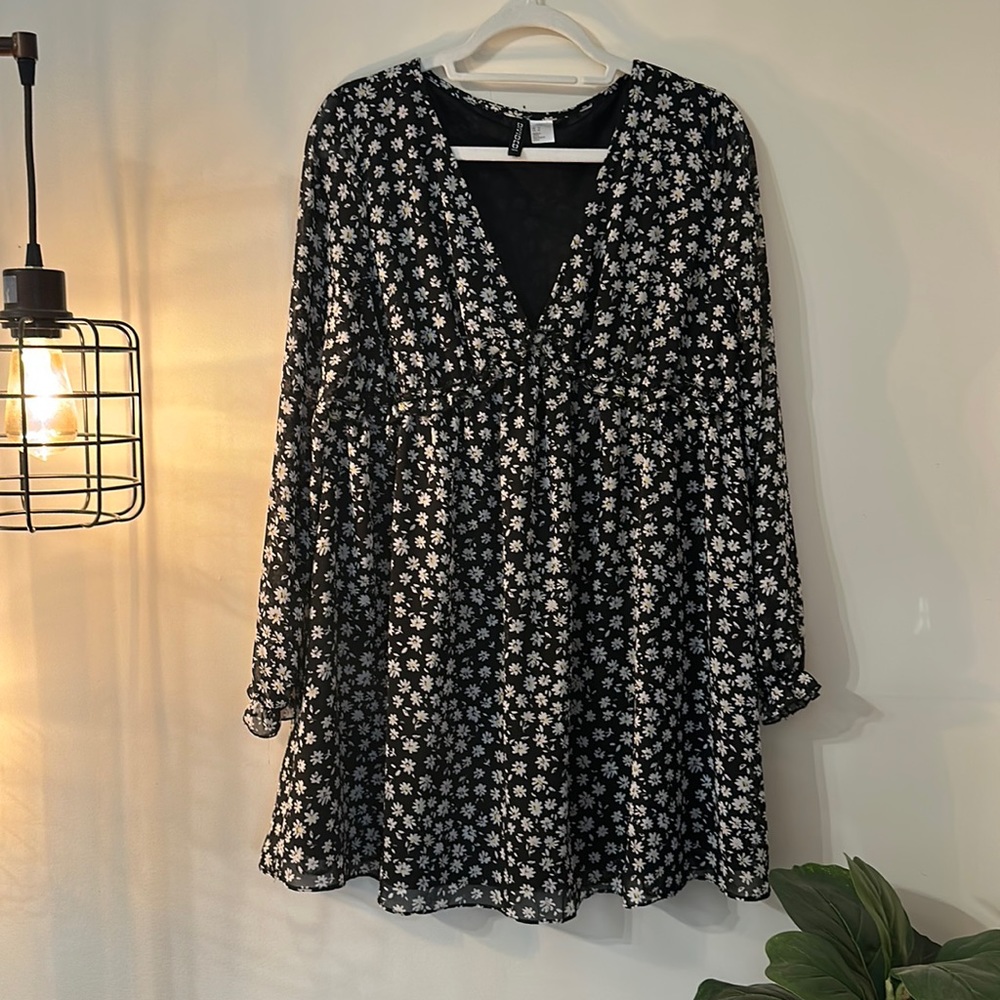 H&M Black Floral Dress